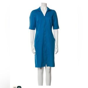 Lafayette 148 New York Vibrant Blue Midi Dress